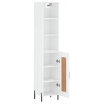 vidaXL Buffet haut Blanc 34 5x34x180 cm Bois d'ingénierie