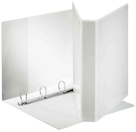 classeur 4 anneaux 50 mm personnalisable 3 poches Dos de 75 mm Blanc ESSELTE