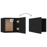vidaXL Ensemble de meubles TV 3 Pièces Noir Aggloméré