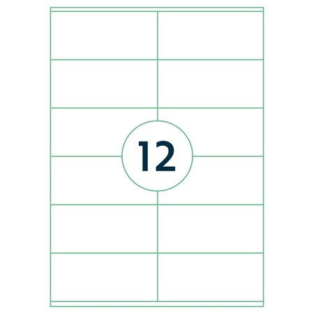 rillprint Étiquettes autocollantes 105x48 mm 1000 feuilles Blanc