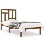 vidaXL Cadre de lit Marron miel Bois de pin massif 100x200 cm