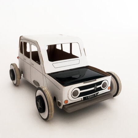 Autogami 4l blanche renault - jouet voiture solaire diy