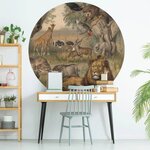 WallArt Papier peint cercle Animals of Africa 142 5 cm