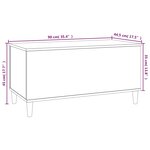 vidaXL Table basse Sonoma gris 90x44 5x45 cm Bois d'ingénierie