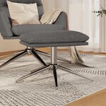 vidaXL Repose-pied Gris clair 60x60x35 cm Tissu