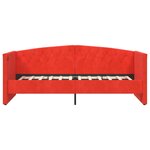 vidaXL Lit avec éclairage USB Rouge bordeaux Velours 90x200 cm