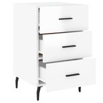 vidaXL Table de chevet blanc brillant 40x40x66 cm bois d'ingénierie