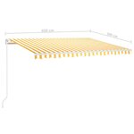 vidaXL Auvent rétractable automatique 450x300 cm Jaune et blanc
