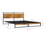 vidaXL Cadre de lit Métal 140x200 cm
