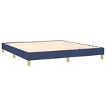 vidaXL Lit à sommier tapissier avec matelas Bleu 180x200 cm Tissu