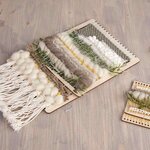 Kit cadre tissage bois  fsc mixed credit  nature  9 - 21cm  11 pièces  3pce.