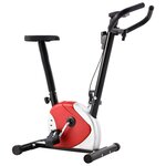 vidaXL Vélo d'appartement avec résistance à courroie Rouge