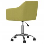 vidaXL Chaises pivotantes à manger lot de 2 vert tissu