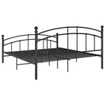 vidaXL Cadre de lit Noir Métal 200x200 cm