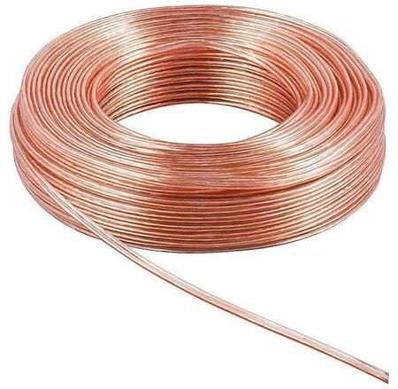 Bobine de câble haut-parleur Goobay 2x 1,5 mm² 100m (Transparent)