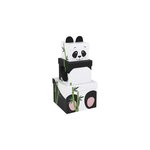 Set de 3 boîtes cadeaux 'panda'  noir & blanc clairefontaine