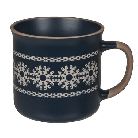 Tasse en céramique flocons - bleue