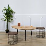 Table basse en bois et métal miller