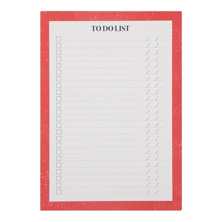 Bloc-notes To-do List - Format A5 - Rouge - Draeger paris