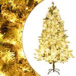 vidaXL Sapin de Noël pré-éclairé avec neige floquée/cônes 195cm PVC/PE