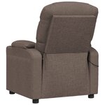 vidaXL Fauteuil électrique de massage Taupe Tissu