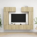 vidaXL Ensemble de meuble TV 6 Pièces Chêne sonoma Aggloméré