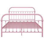 vidaXL Cadre de lit Rose Métal 120 x 200 cm