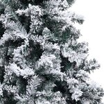 vidaXL Sapin de Noël artificiel pré-éclairé et flocons de neige vert
