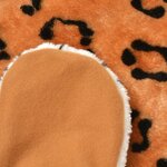 vidaXL Tapis en peluche en forme de léopard 139 cm Marron