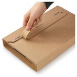 Etui postal carton brun avec fermeture adhésive raja standard 33x25 cm (lot de 25)
