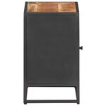 vidaXL Table de chevet 40x30x50 cm Bois de manguier et canne naturelle