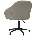 vidaXL Chaises pivotantes à manger lot de 6 gris clair velours