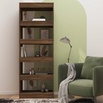 vidaXL Bibliothèque/Séparateur de pièce Chêne marron 60x30x166 cm