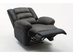 Fauteuil relax "Buckingham" - 85 x 93 x 100 cm - Noir / Gris foncé