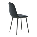 Venture Home Chaises à manger lot de 2 Polar velours points noir