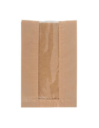 (lot   1000 sachets) sachet kraft avec fenêtre en cellulose écru