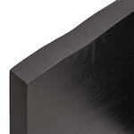 vidaXL Dessus de table bois chêne massif traité bordure assortie