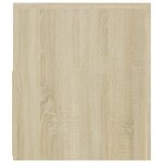 vidaXL Meuble TV avec lumières LED chêne sonoma 120x35x40 cm