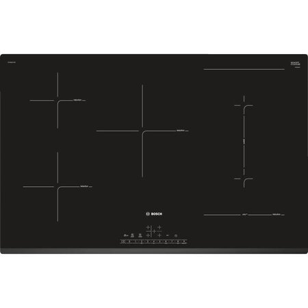 Bosch pvw831fc5e table combi induction devant biseauté 80 cm - affichage digital - bandeau directselect - 5 foyers