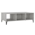 vidaXL Table basse Gris béton 103 5x60x35 cm Aggloméré