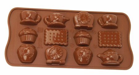 Moule en silicone pour Chocolat Tea Time - Silikomart