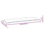 vidaXL Coussins de banc de jardin 2 Pièces vert 150x50x7 cm tissu Oxford