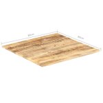 vidaXL Dessus de table Bois de manguier solide 15-16 mm 80x80 cm