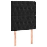 vidaXL Sommier tapissier avec matelas et LED Noir 80x200cm Velours
