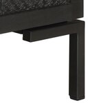 vidaXL Meuble TV Noir 115x30x46 cm Bois massif de manguier
