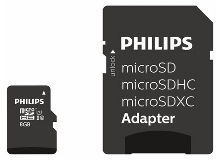 Philips carte microsdhc phmsd08c10 8 go