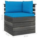 vidaXL Salon palette de jardin 6 Pièces avec coussins Bois de pin