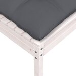 vidaXL Repose-pied de jardin avec coussin anthracite Bois de pin blanc