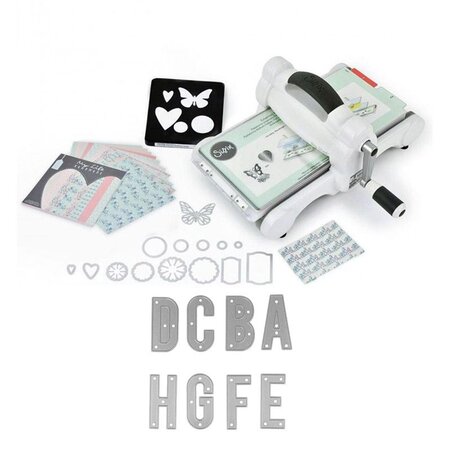 Machine de découpe Big Shot Sizzix + Matrice alphabet majuscule 4 8 cm