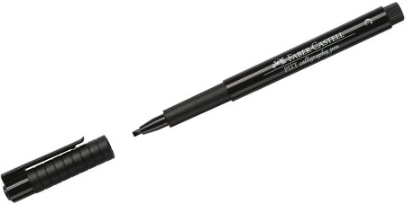 Feutre encre de chine PITT artist pen Pointe Calligraphie 2,5 mm Noir FABER-CASTELL